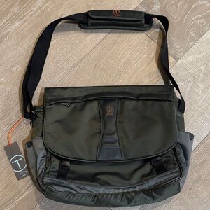 Tumi Olive Green Messenger Bag